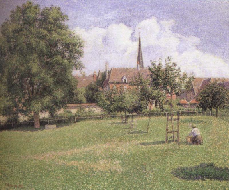 Camille Pissarro The House of the Deaf Woman and the Belfry at Eragny